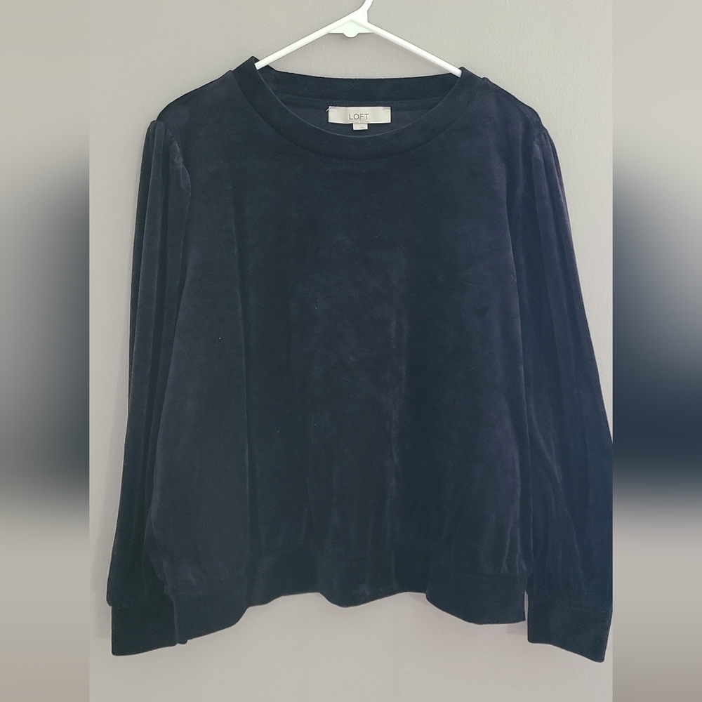 LOFT black soft dressy shirt XL
